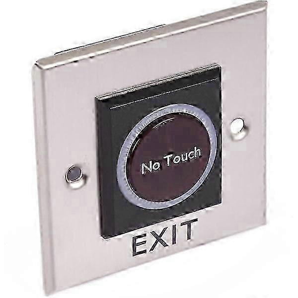 RF Infrared Touchless Exit Button with LED Backlight for Access Control Square Type Cs fast