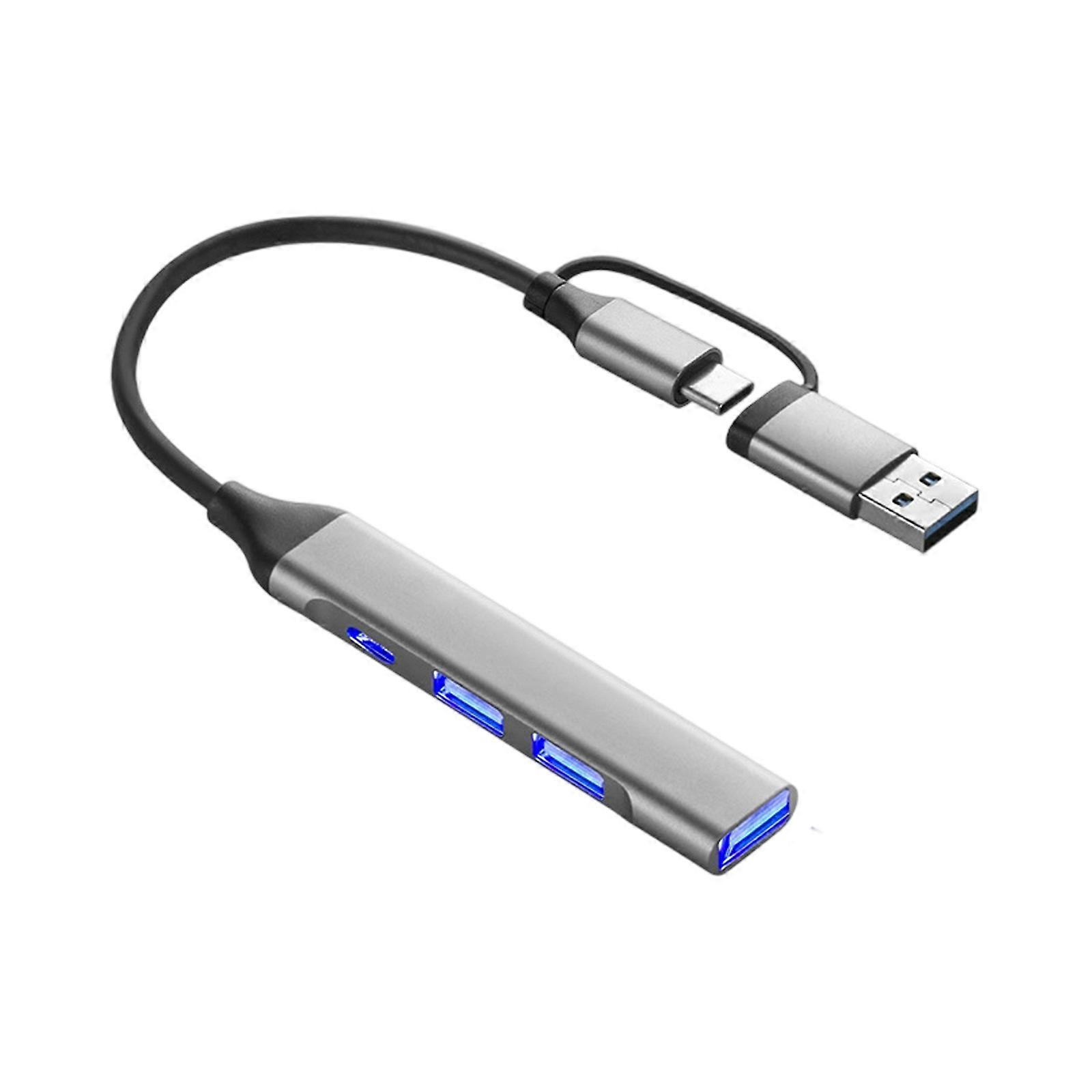 7/4 Slot USB C Hubs Aluminum Portable Adapters Fast Speed 5Gbps Charging OTG Function For Multiple Gadgets Multicolor