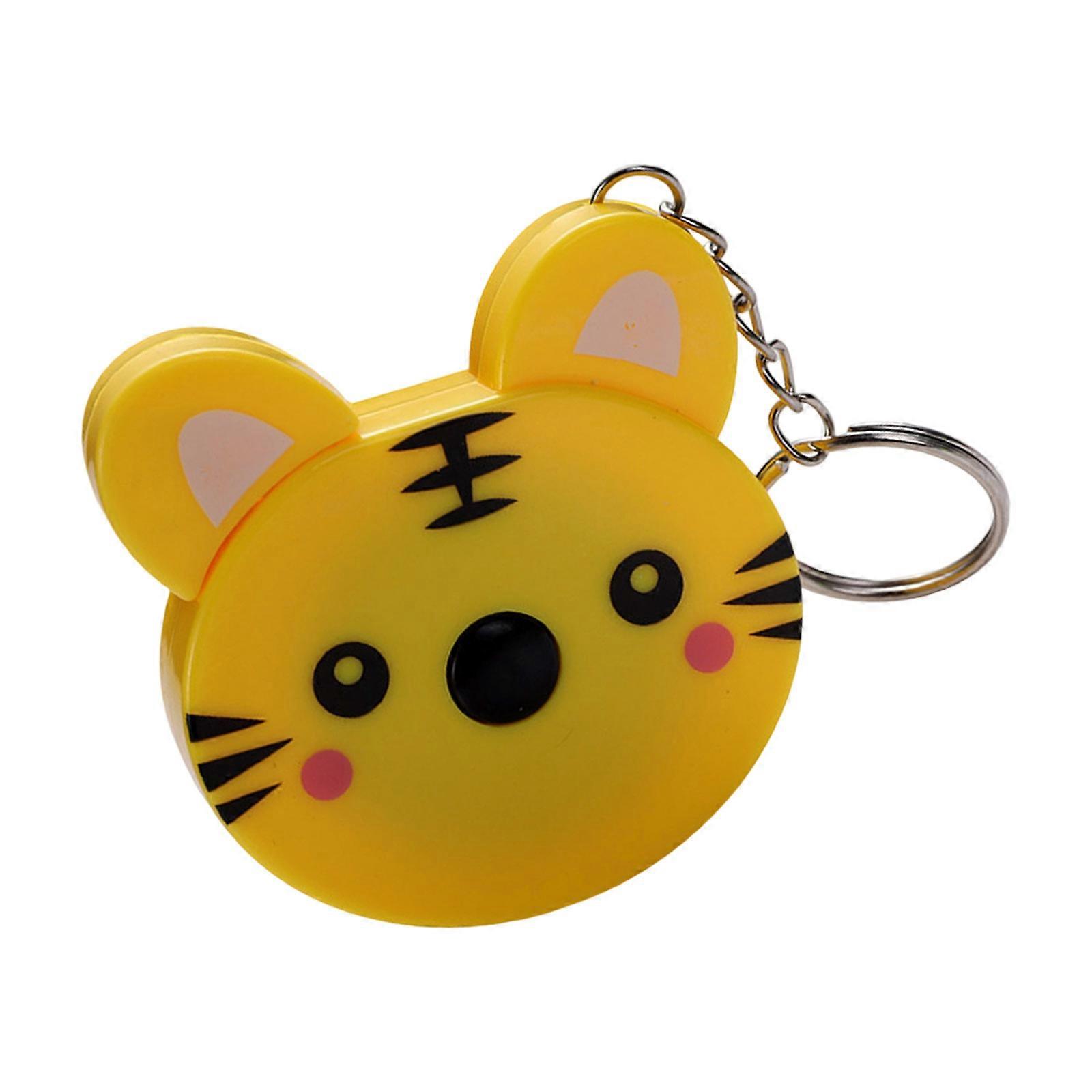 Animal Measuring Tape 1.5m Auto Function Keychain Attachment Practical ABS Material For Crafting Multicolor