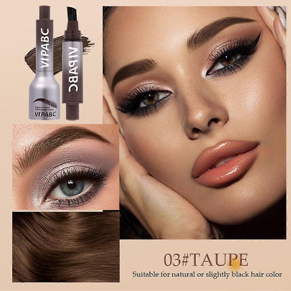 VIPABC Natural Look Eyebrow Dye Cream with Fine Brush Tip for Waterproof Long Lasting Shape and Multiple Shades