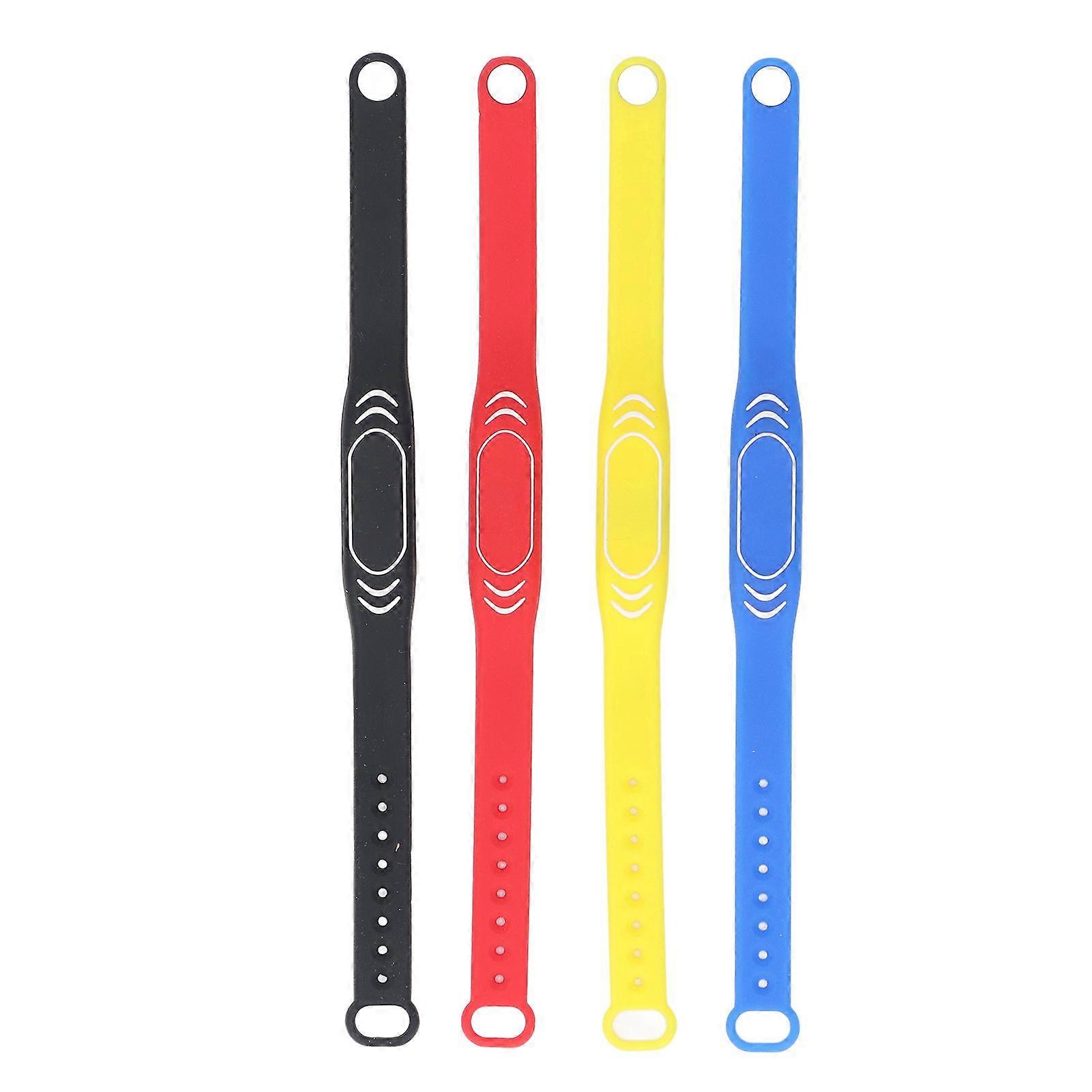 NFC Bracelet T5577ID Copyable Water Resistant 4 Colors Silicone Wristband for Access Control