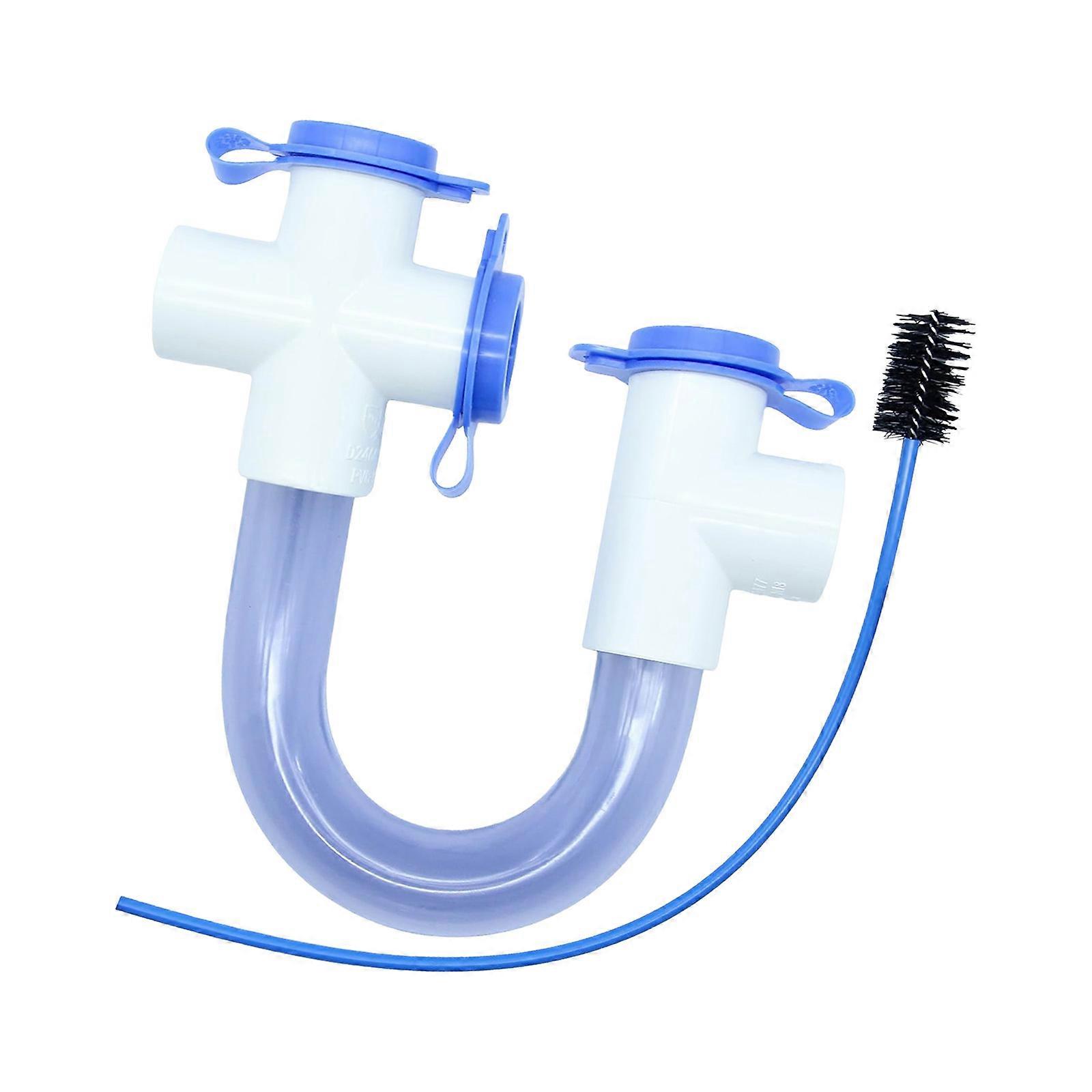 Air Conditioner Condensate U Trap With Openable Cap 3/4Inch Standard Condensate Trap U Shaped Drain Pipe Enduring Multicolor