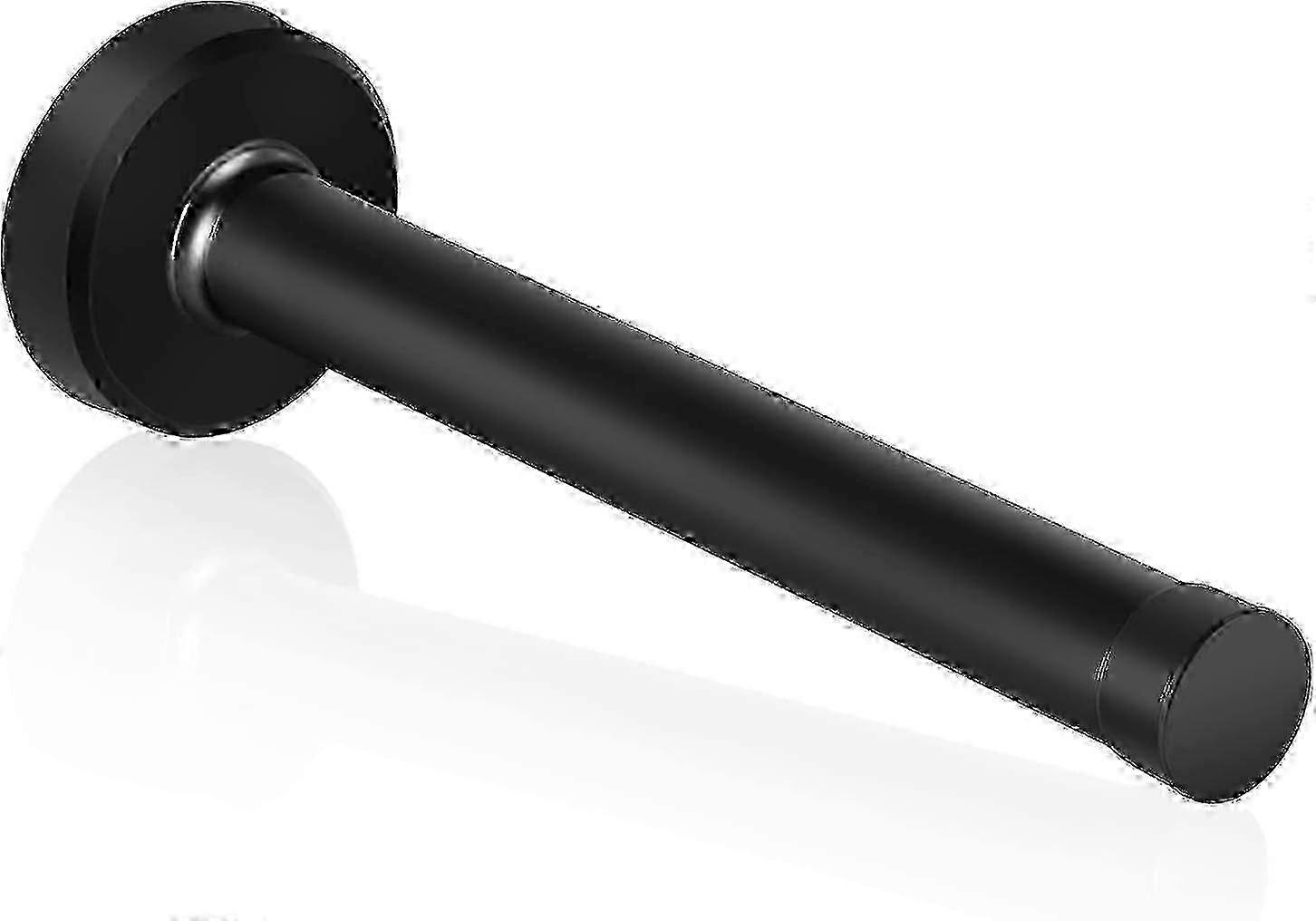 Dørstopper, 150 mm lang, sort dørstopper, moderne vægmonteret dørstopper, kraftig dørstopper i rustfrit stål med gummispids til lydisolering, dør S