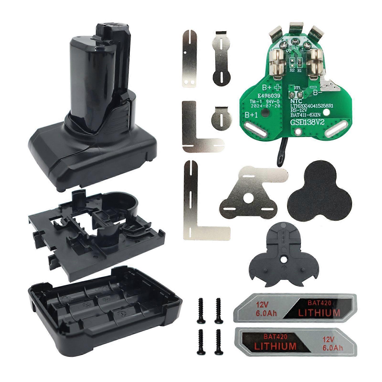 Rugged Battery Enclosure Case Kit for 10.8V 12V BAT412A BAT413A BAT411 Devices Built For Extreme Environment Durability Multicolor