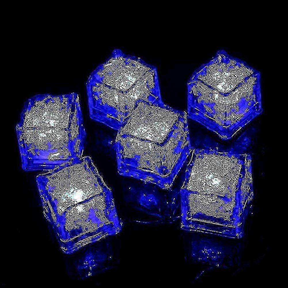 12-Pack Reusable LED Light Up Ice Cubes with Color Changing Flashing Glow for Drinks