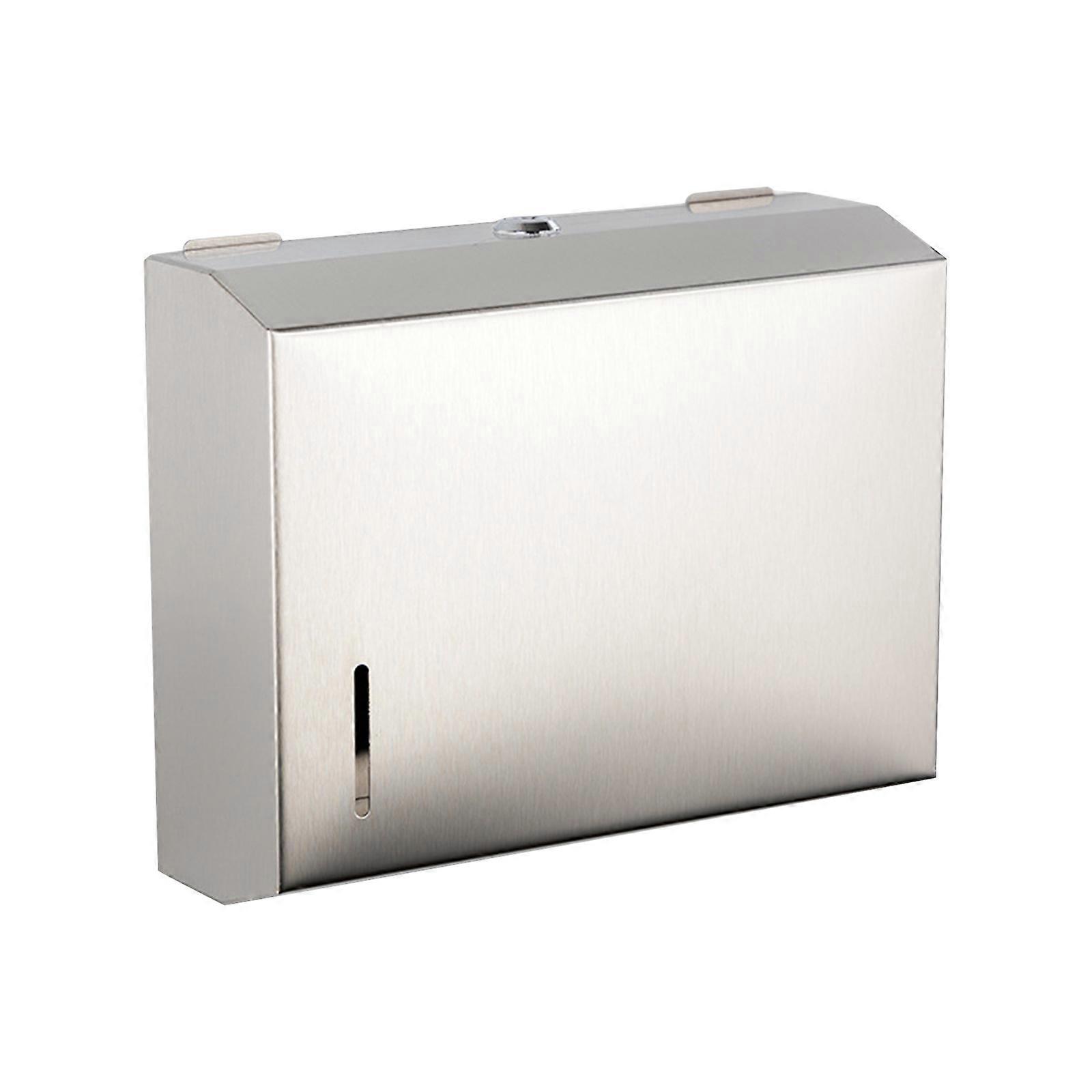 Large Capacity Untarnished Square Tissue Owner Wall Mounted For Public Restrooms Decreased Resupply Frequency  Sand