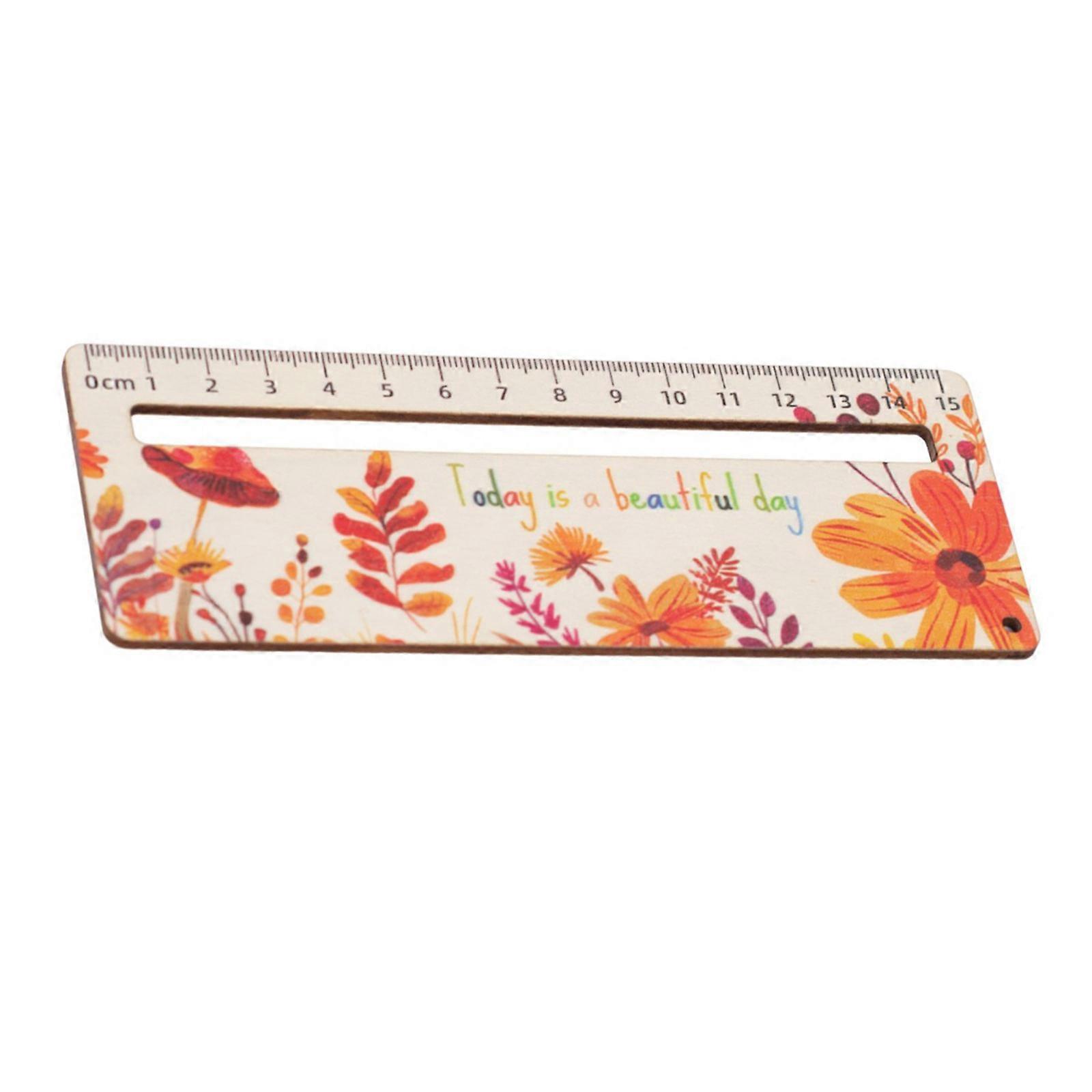 Artistic Engraved School Ruler Sustainable Timber Children Bookmarks With Child Safe Smoothly Finish Reading Assistance  O Fall 2