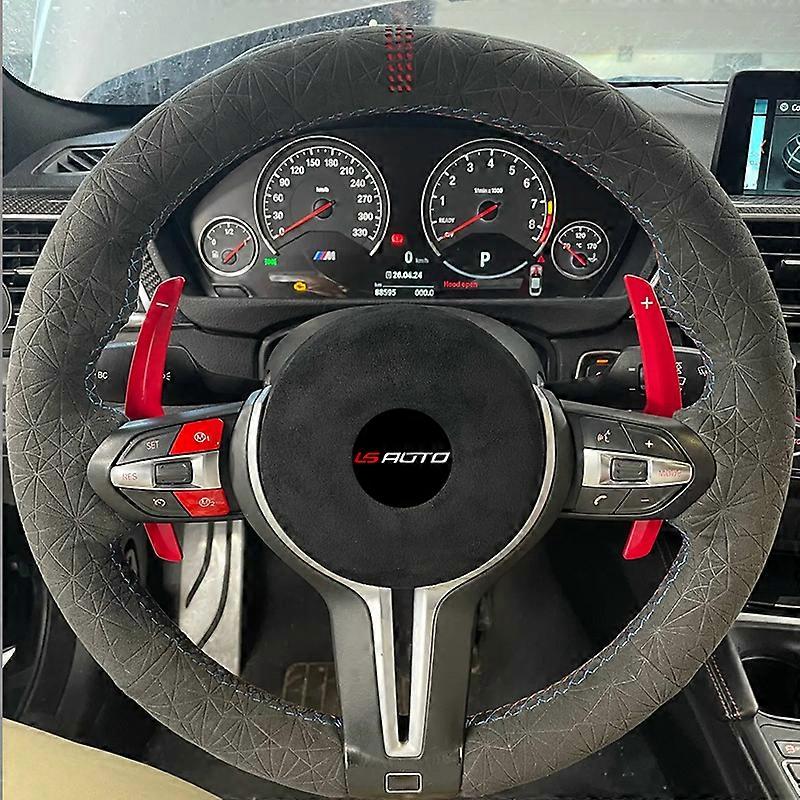 Apply Real Alcantara Hand Stitched Steering Wheel Cover for BMW (M Sport) 2 Series F22 F23 F30 F34 F32 F33 F10 F07 F12 F13 F06 F39