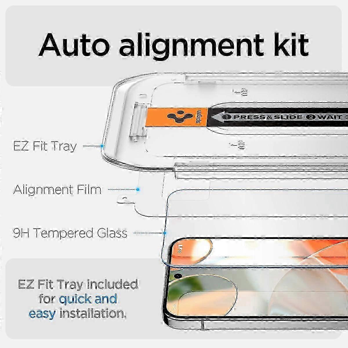 w 2 Pack Tempered Glass Screen Protector for Case Friendly Devices