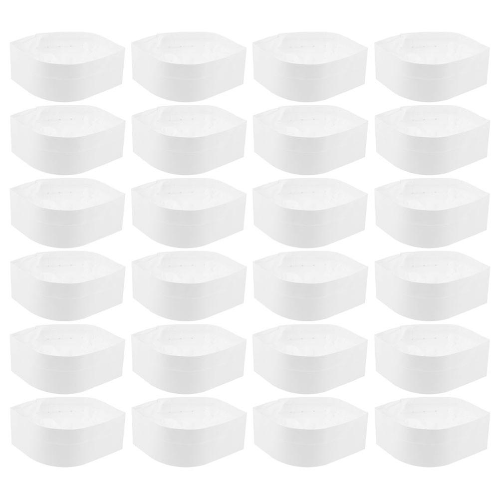 White Disposable Chef Hats for Kitchen Use with 50Pcs Paper Caps