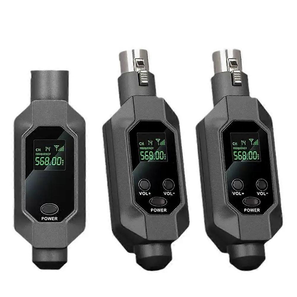 Wireless XLR Transmitter and XLR Receiver for Dynamic Wired Microphone Compatible with Audio Mixer Speaker