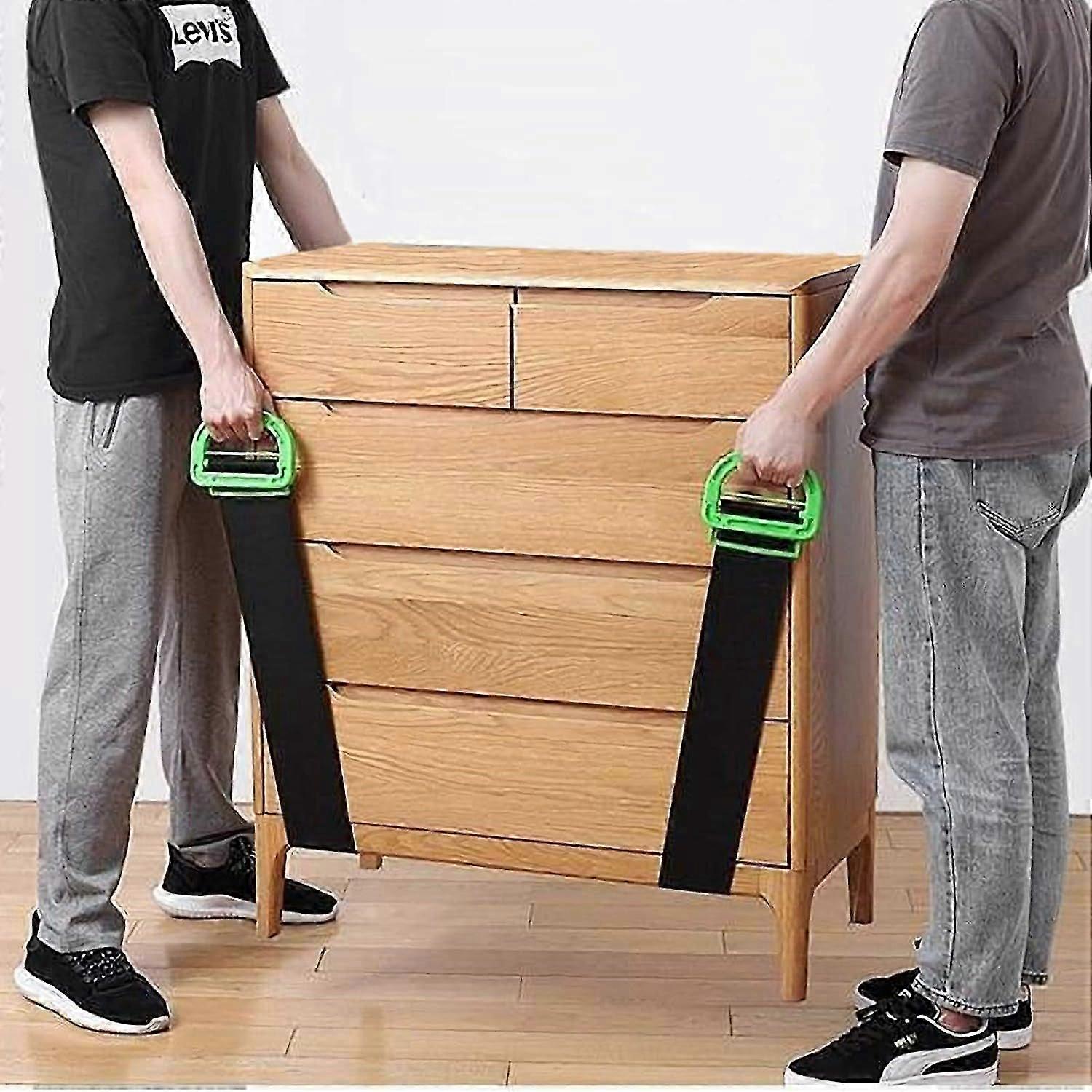 Adjustable Lifting Moving Straps - 2 Pack Furniture Moving Straps for Furniture, Boxes, Mattresses, Building and Heavy Materials, Supports up to 600 l