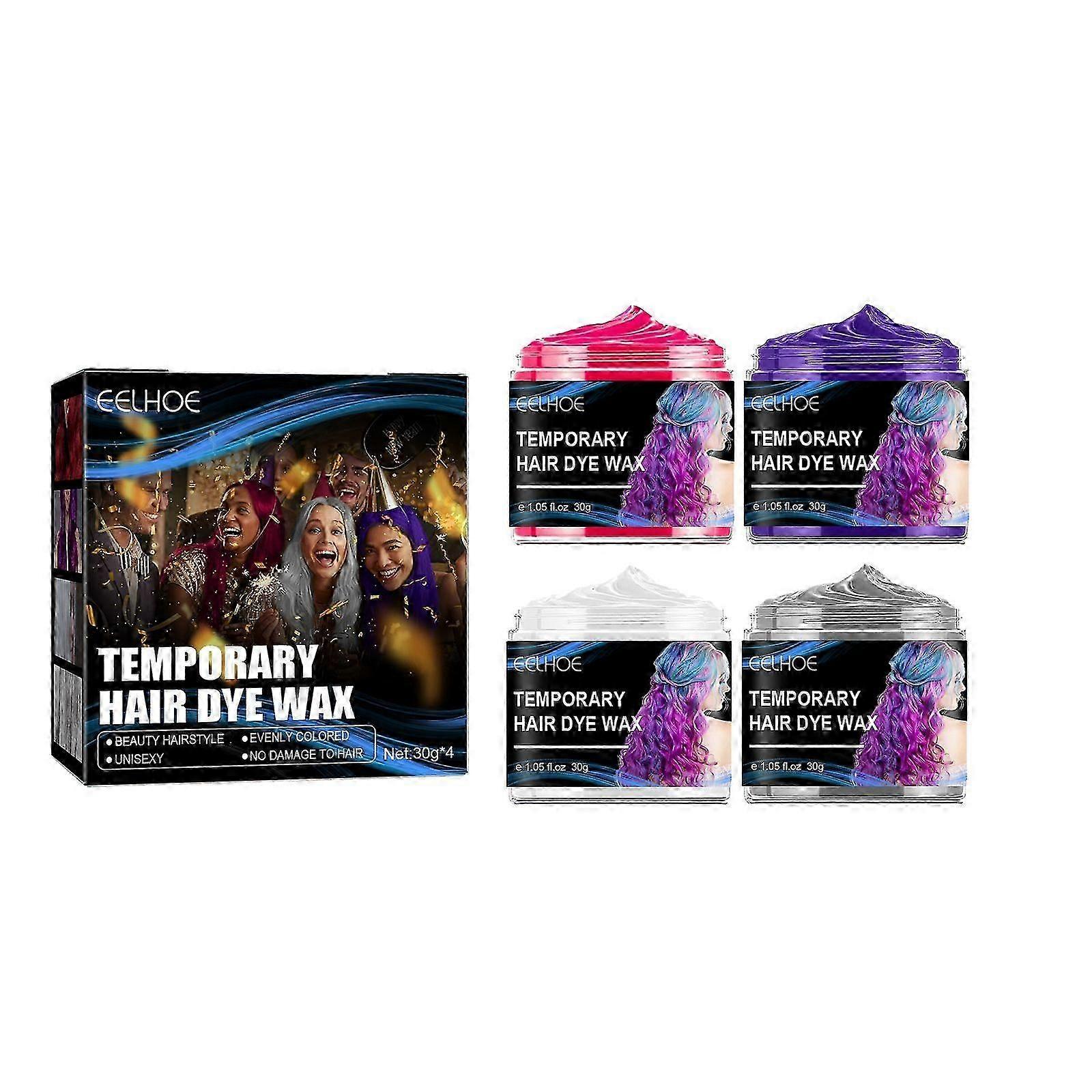 Temporary Hair Wax Set includes 4 eye-catching colors