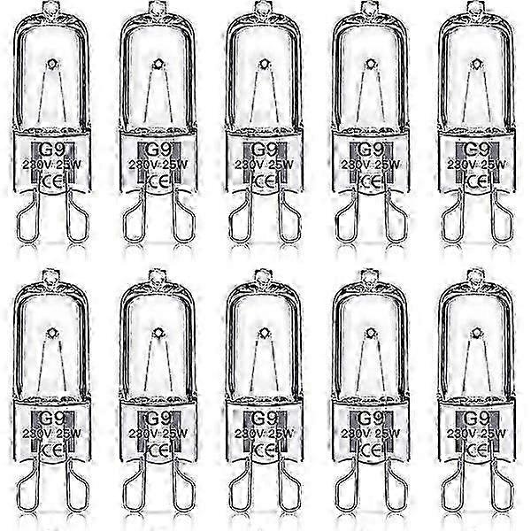 G9 halogen lamps 60W, 230V, 10 Pack 60W