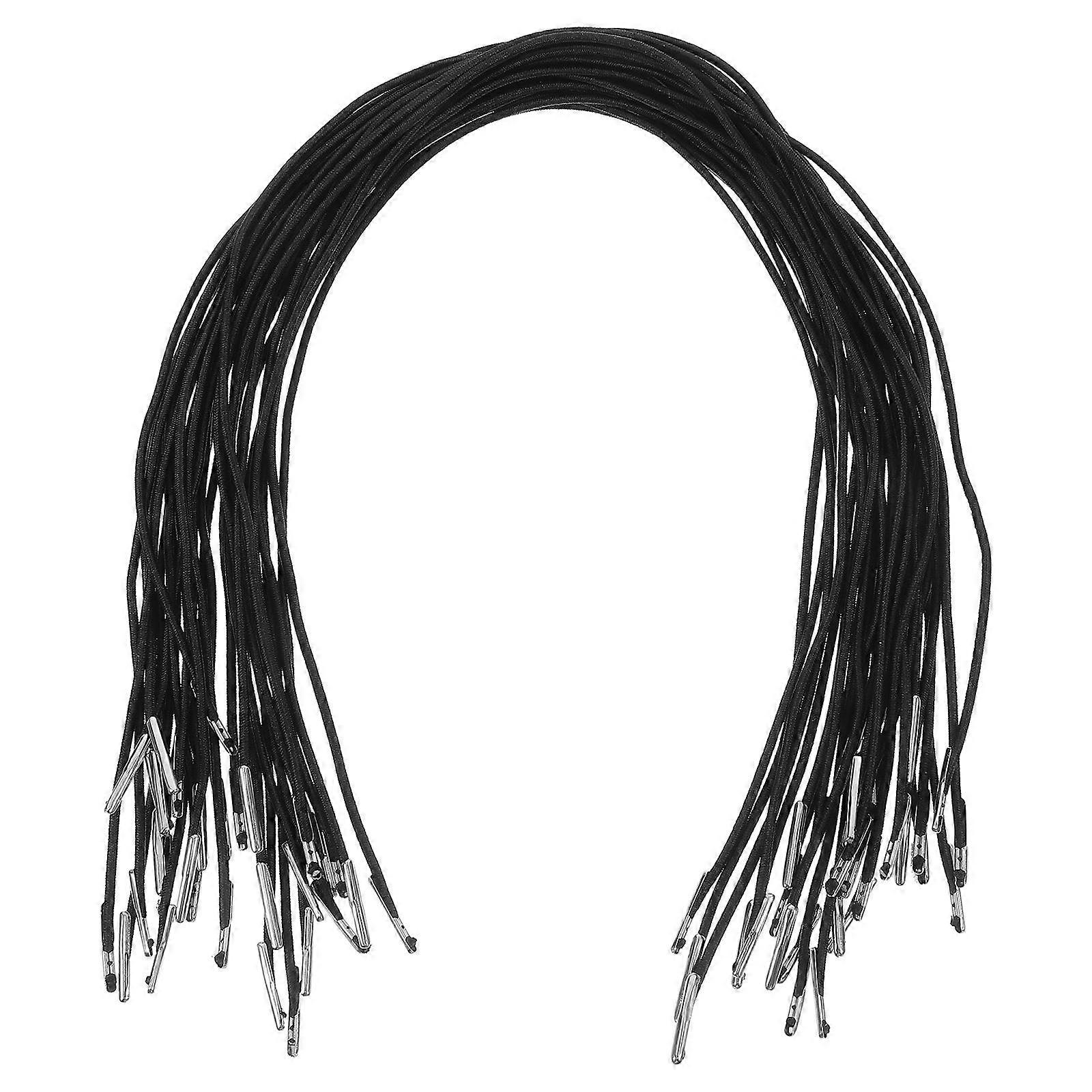 Elastic String for Hats Wind Protection Durable 30Pcs Black