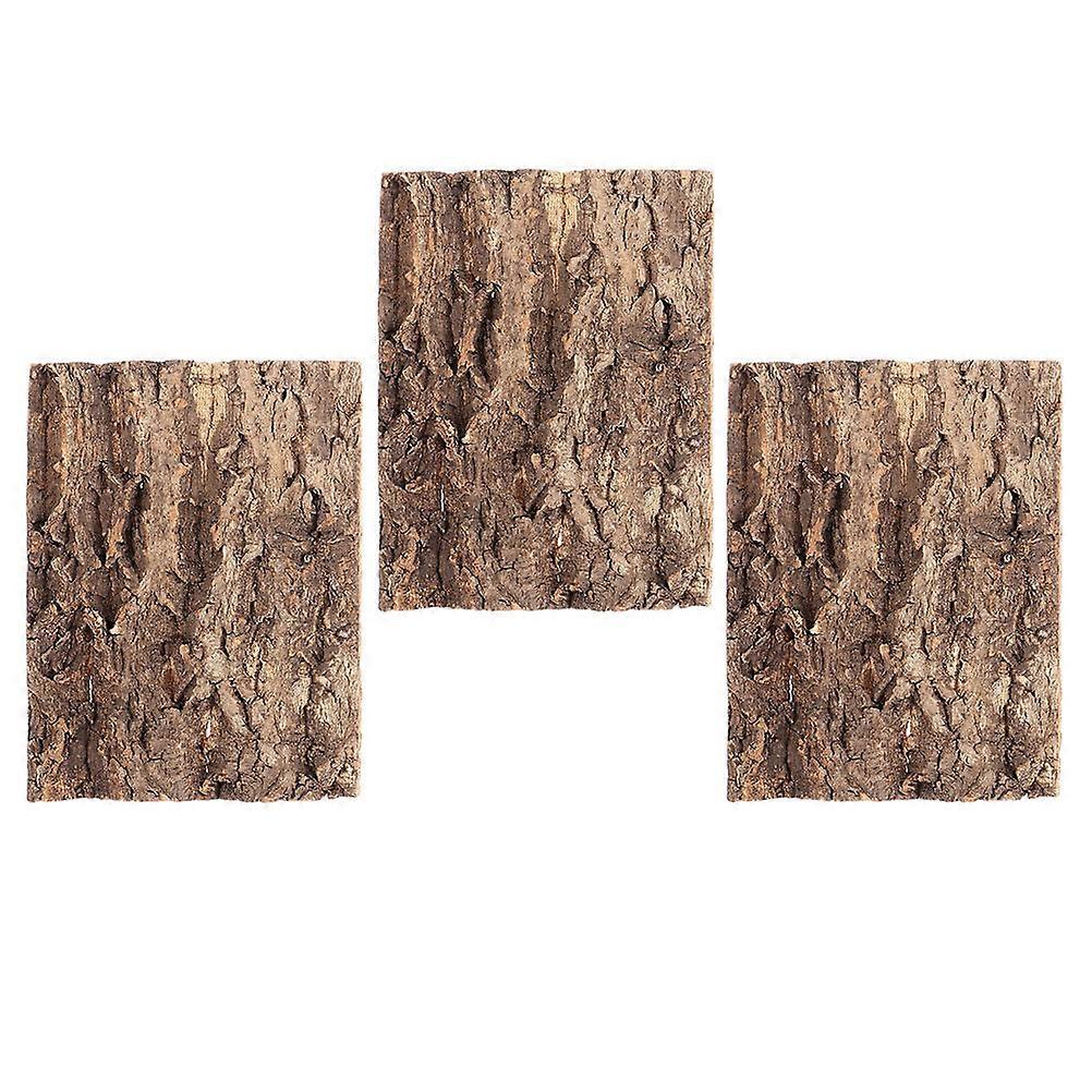 Reptile Tank Simulated Tree Bark Decor 3Pcs with Natural Texture