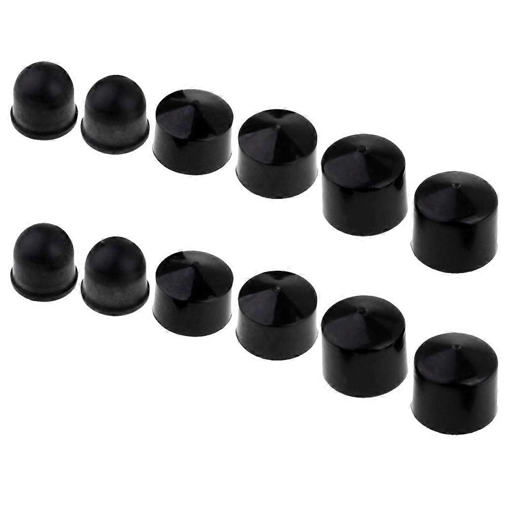 Skateboard Pivot Cups for Longboard Shock Absorption 12Pcs Black PU