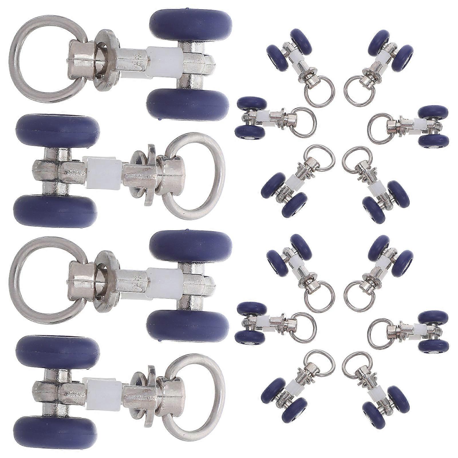 Curtain Track Twin Wheeled Carriers 20Pcs Sliding Gliders Studies Rectangular Easy Installation Smooth And Quiet Functionality