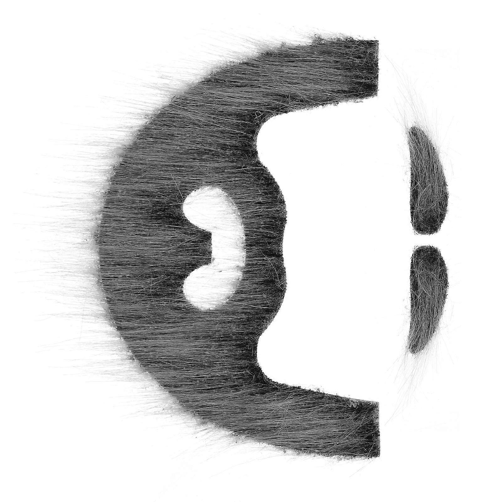 Grey Plush Fake Beard and Mustache Set for Decoration 1Set Cosplay Prop