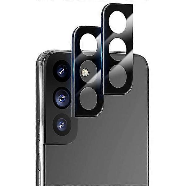 [2-Pack] compatible with Samsung S22 Tempered Glass Lens Protector - Black