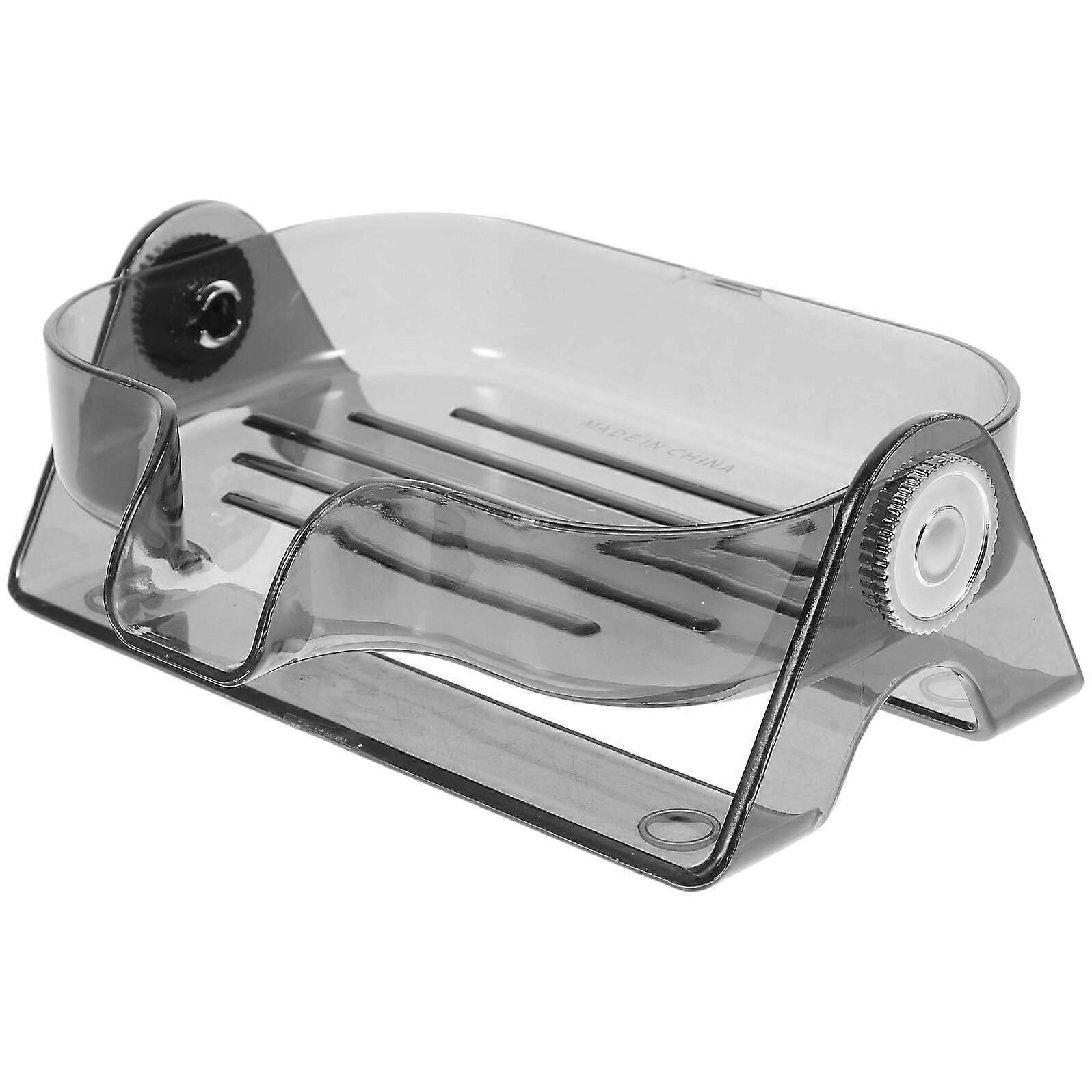 Self Draining Soap Dish for Bathroom and Kitchen, Durable Plastic Holder with Hollow Design