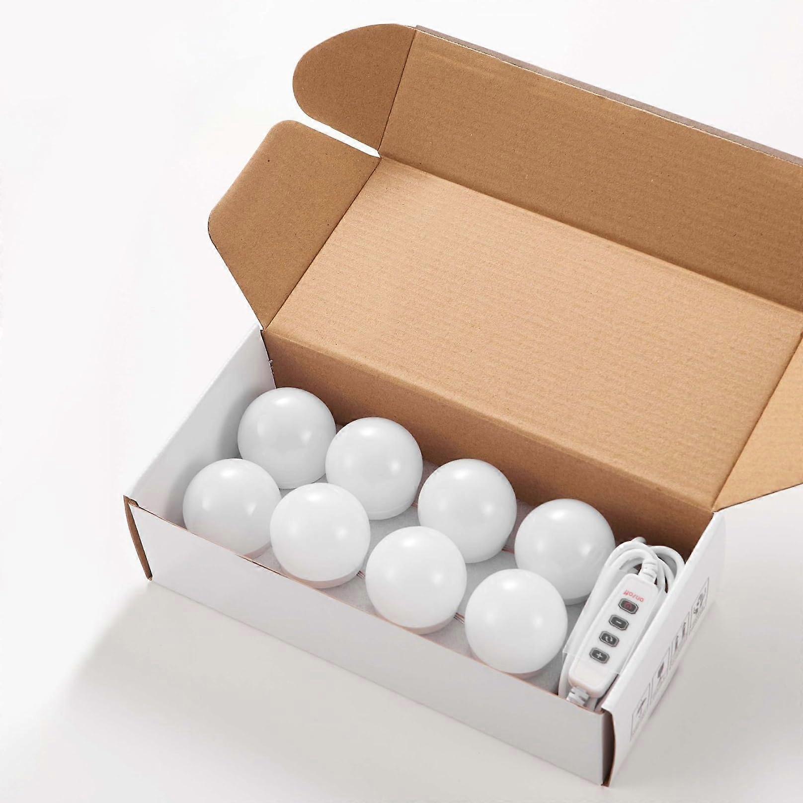 Hollywood Vanity Mirror Lights 8 Bulbs LED, 3 Color Modes & 9 Brightness Levels, USB Powered Dressing Table Lighting Kit