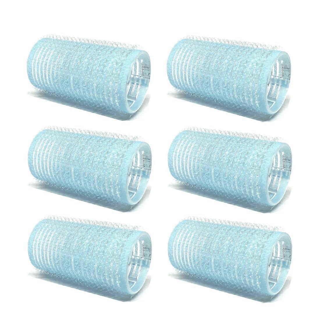 6Pack Self Grip Hair Rollers 3.0cm Heatless Curlers for Volume and Waves, Random Color