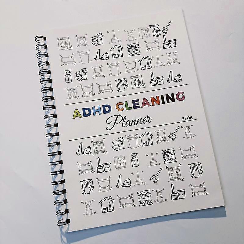 ��ADHD Cleaning Planner��Household Daily Cleaning Schedule Planner, 1 Count Cleaning Checklist Schedule Notebook, Cleaning Planner Notebook, O