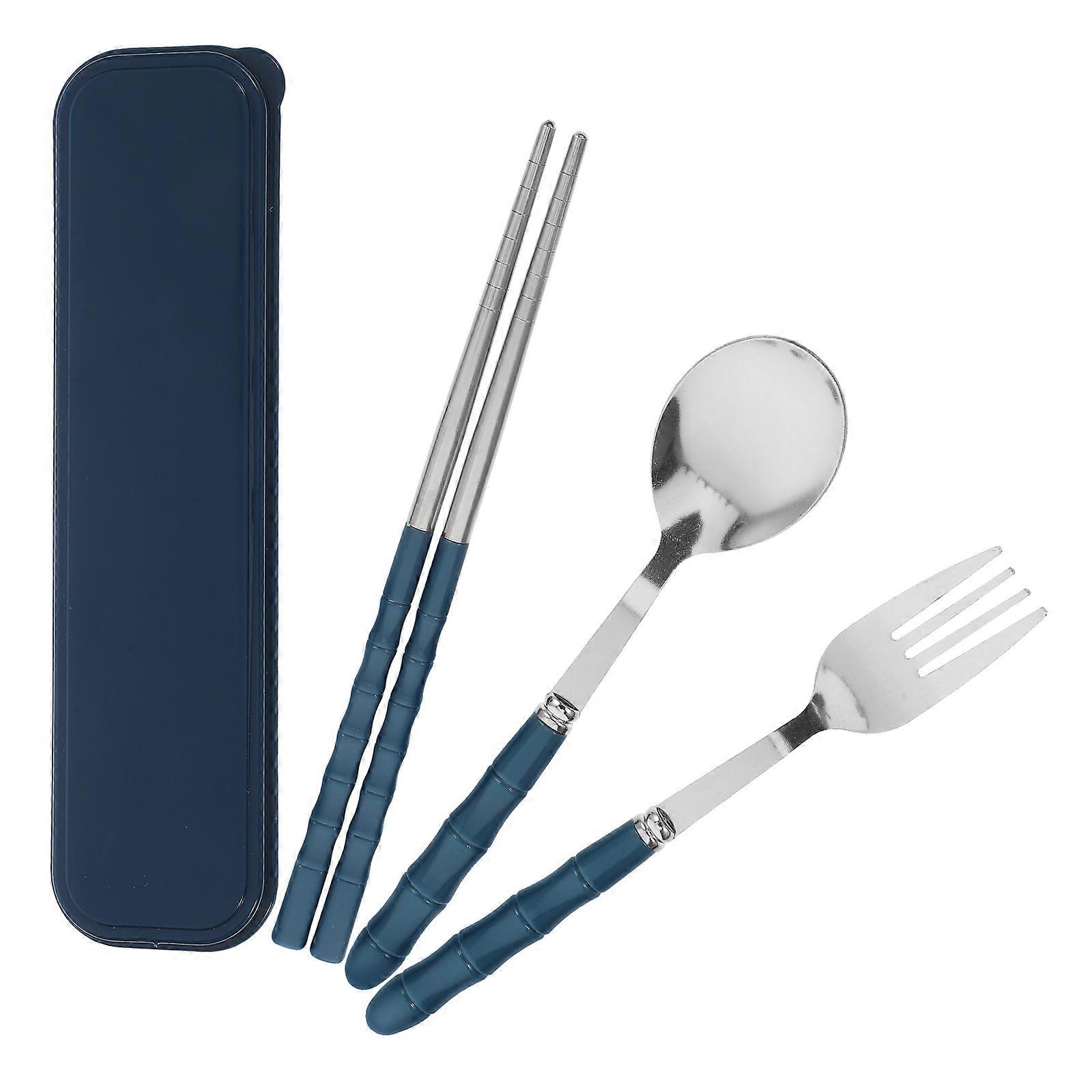 Stainless Steel Flatware Camp Utensils Set Fork Spoon Chopsticks
