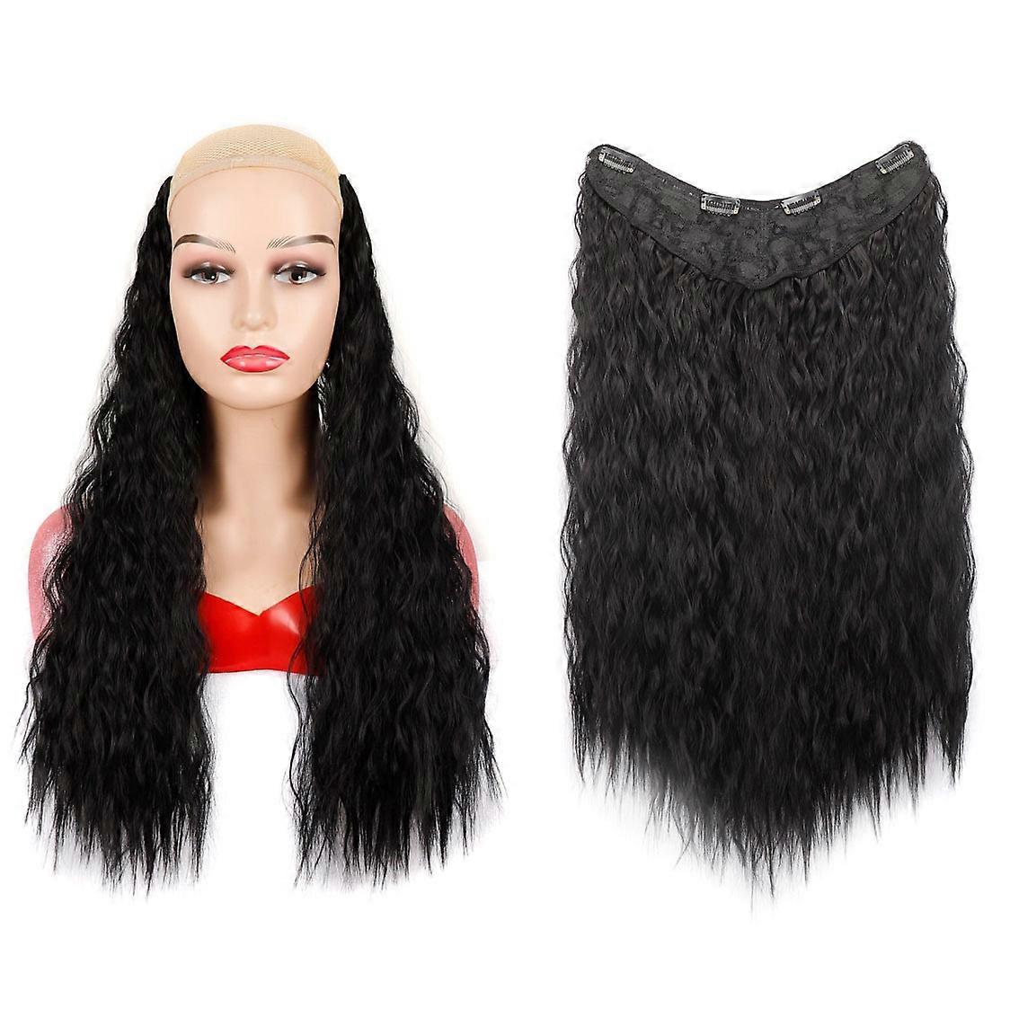U-shaped perm wig extensions, V-shaped curl wig extensions, half-head wig extensions, U-shaped wool curl wig extensions.