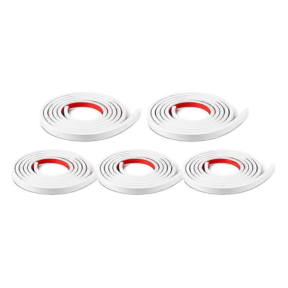 5 Rolls Total Window Grille Inserts Grid Kit Self Adhesive Peel and Stick Trim Simulated DIY Window Decorative White