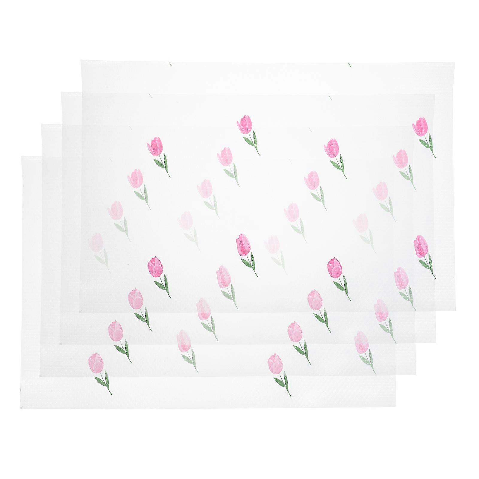 Ice Pad Refrigerator Mat Non Slip Mat for Kitchen Use 4Pcs