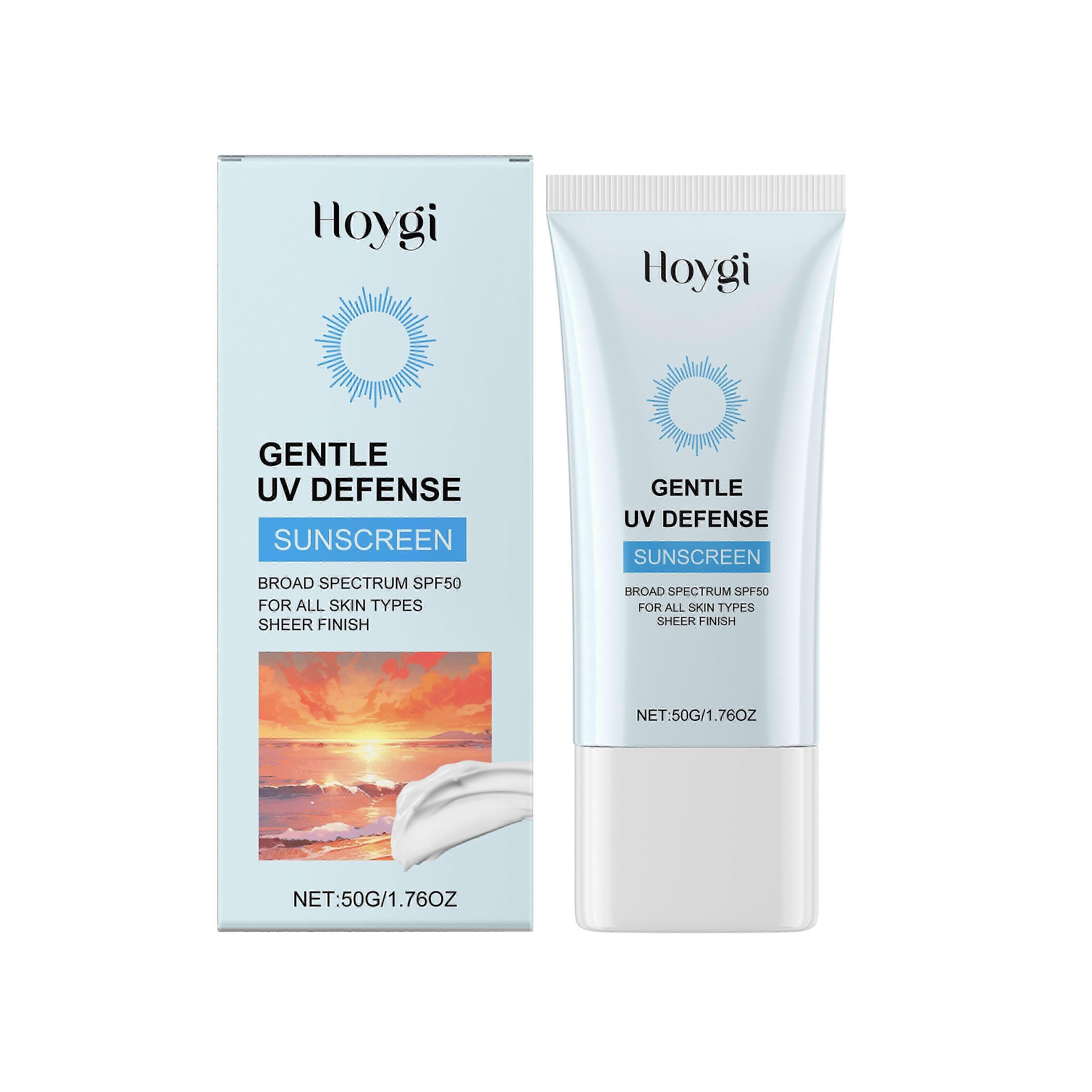 Moisturizing Face Sunscreen Cream - Non-Greasy, Soothing UV Protection with Glycerin & Chlorella - Lightweight, Fast-Absorbing SPF 50 for Sensitive Sk