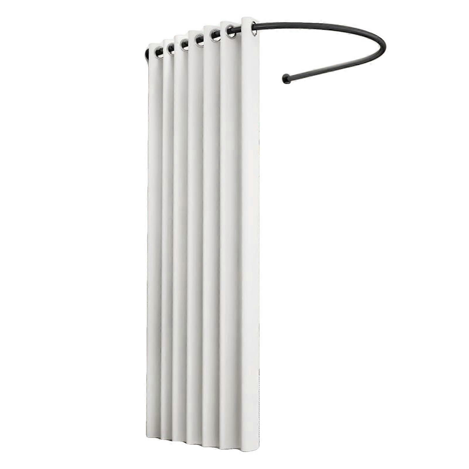 Portable Fitting Room with Curtain, HeavyDuty Metal Frame, 90% Privacy for Store or Trade Show, White 85x80cm