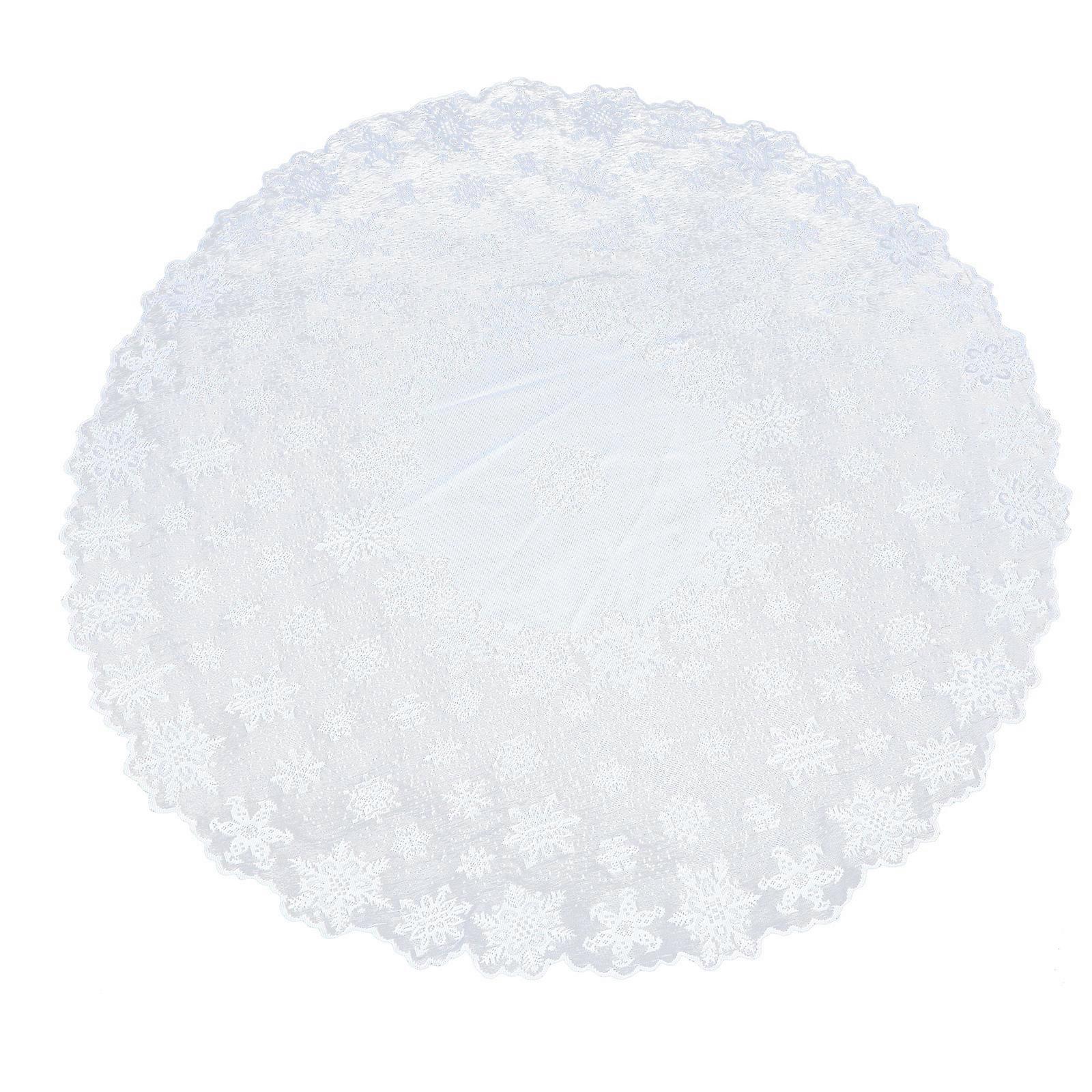 Christmas Fabric Tablecloth Lace Design for Decor 3Pcs Set