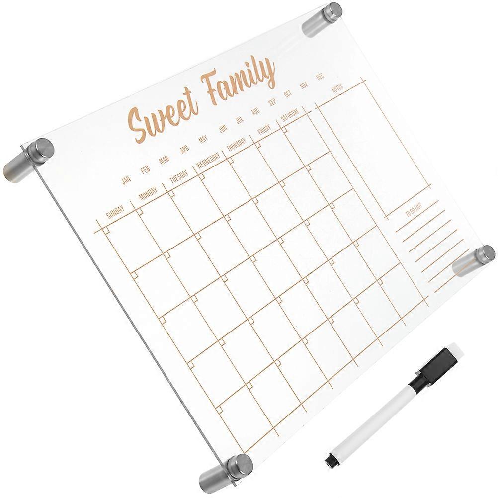 Erasable Memo Board Multifunctional Note Board for Decor 1Set Acrylic Transparent