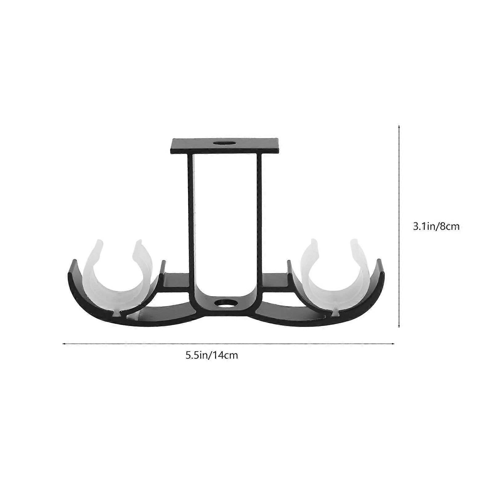 Double Rod Curtain Bracket Curtain Accessories for Supporting 1Pair