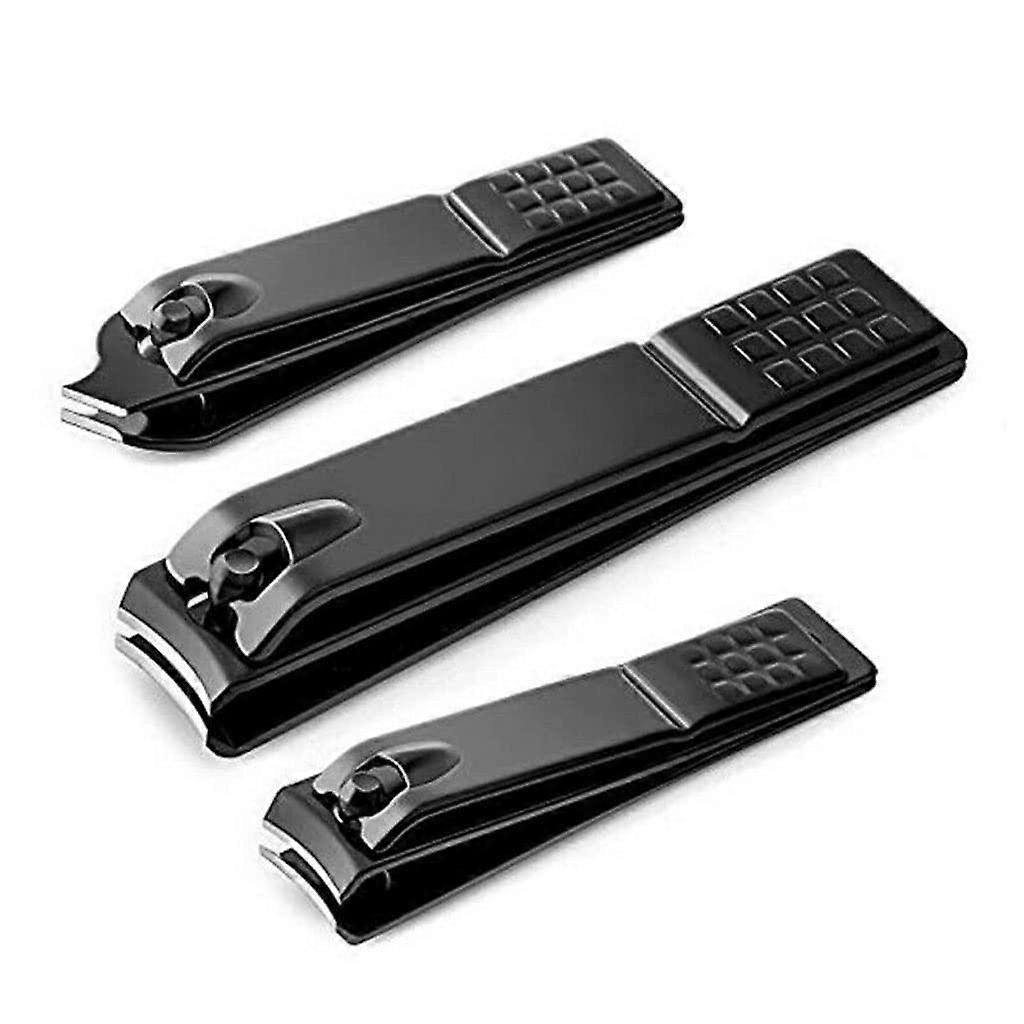 Stainless Steel Nail Clippers Set with Sharp Precision Blades and Ergonomic Long Handle