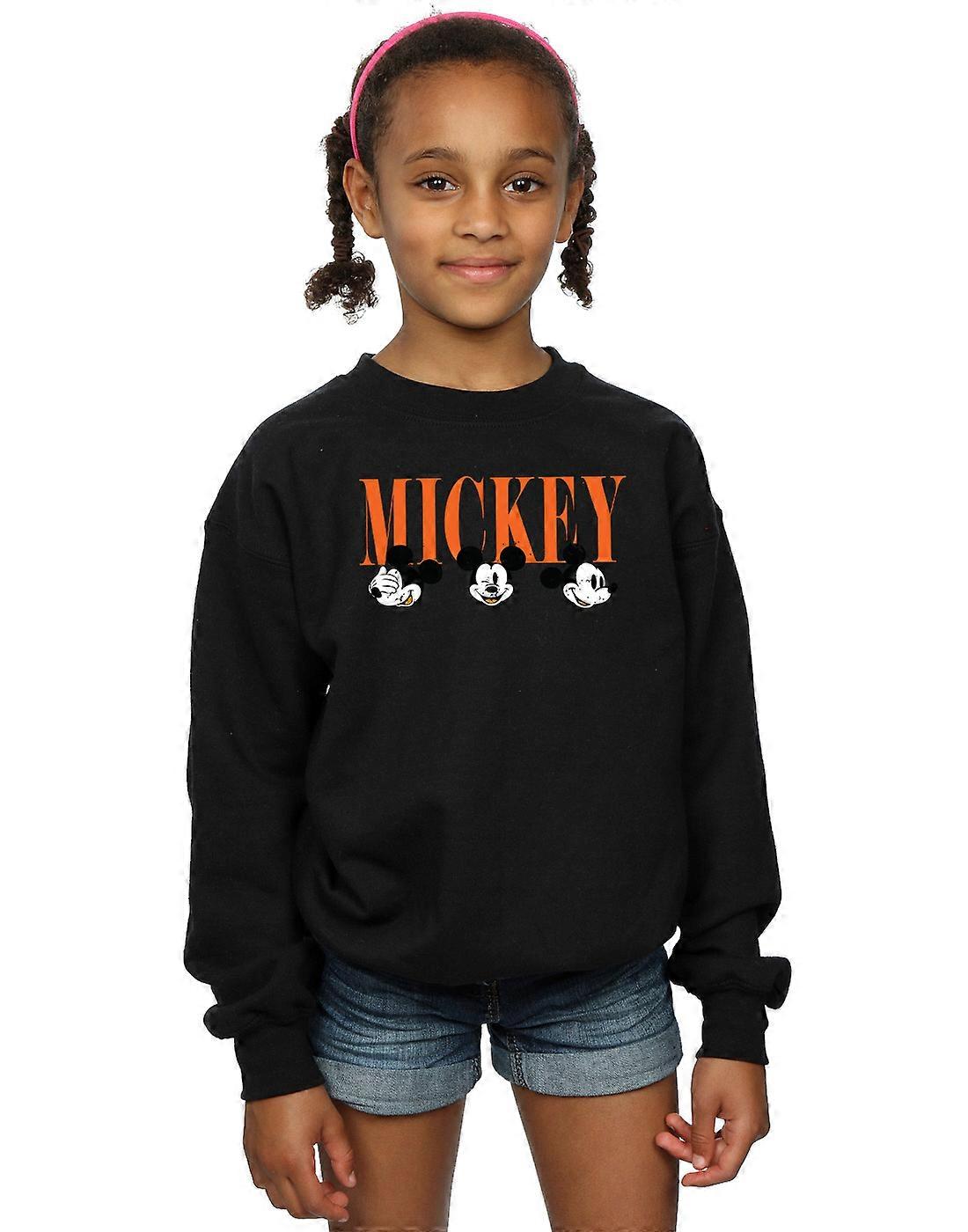 Disney Girls Mickey Mouse Faces Sweatshirt