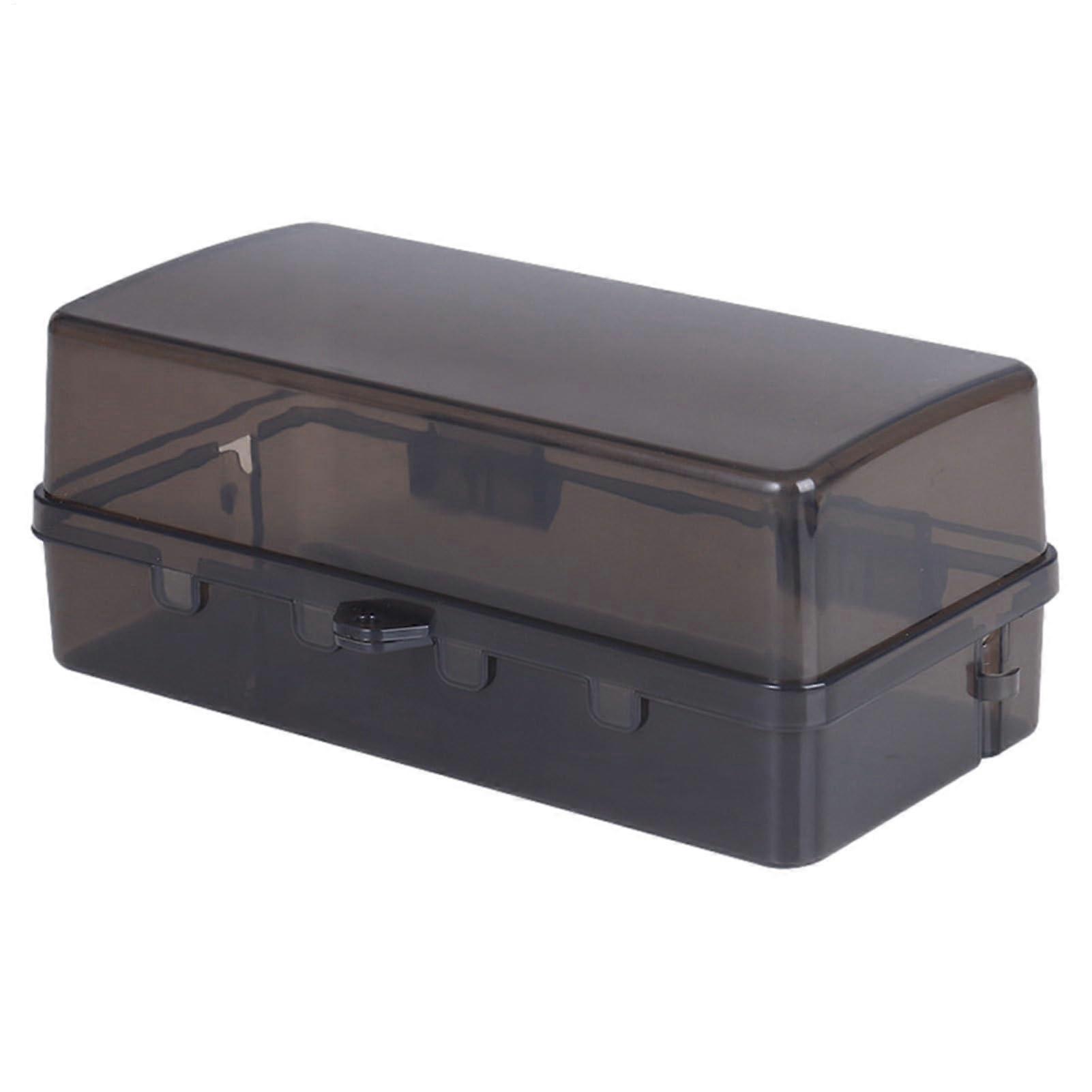 Weatherproof Electrical Box with Secure Seal, Outdoor Waterproof Socket Enclosure for Cables Black