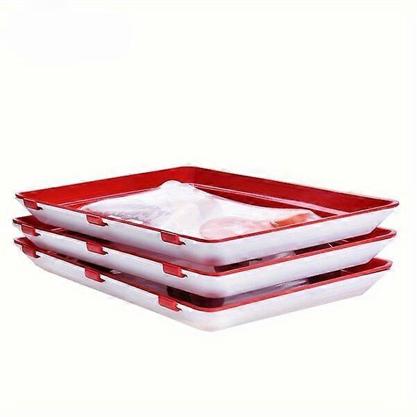 Fresh Containers Stackable Reusable 3-Piece Set Kitchen Food Storage Boxes