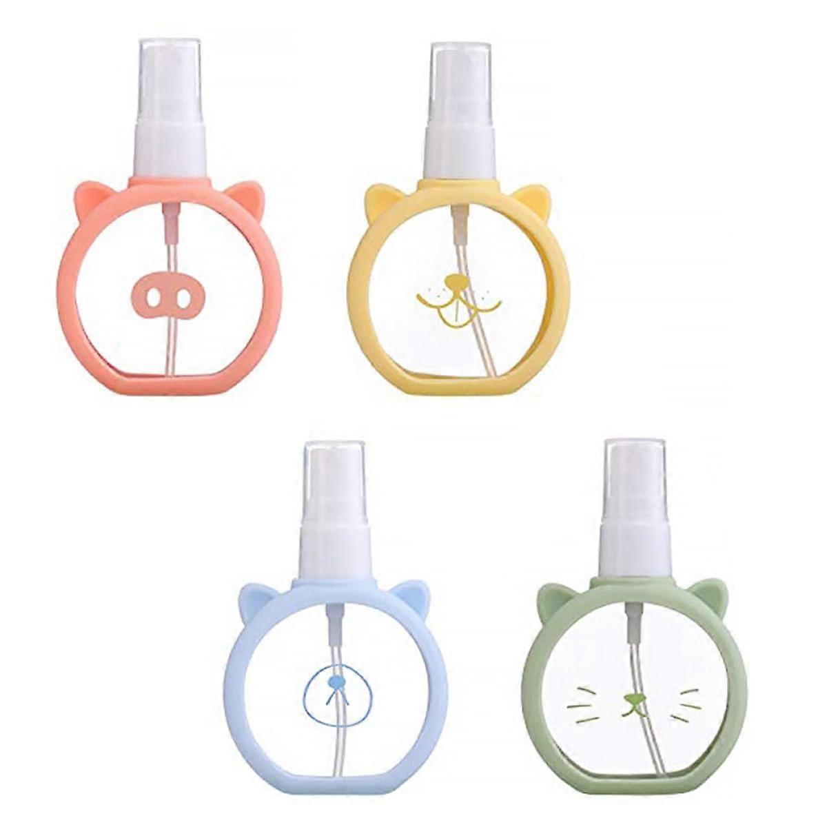 4pcs Small Refillable Travel Spray Bottles Compact Perfume Mist Sprayers for Makeup Toner Camping