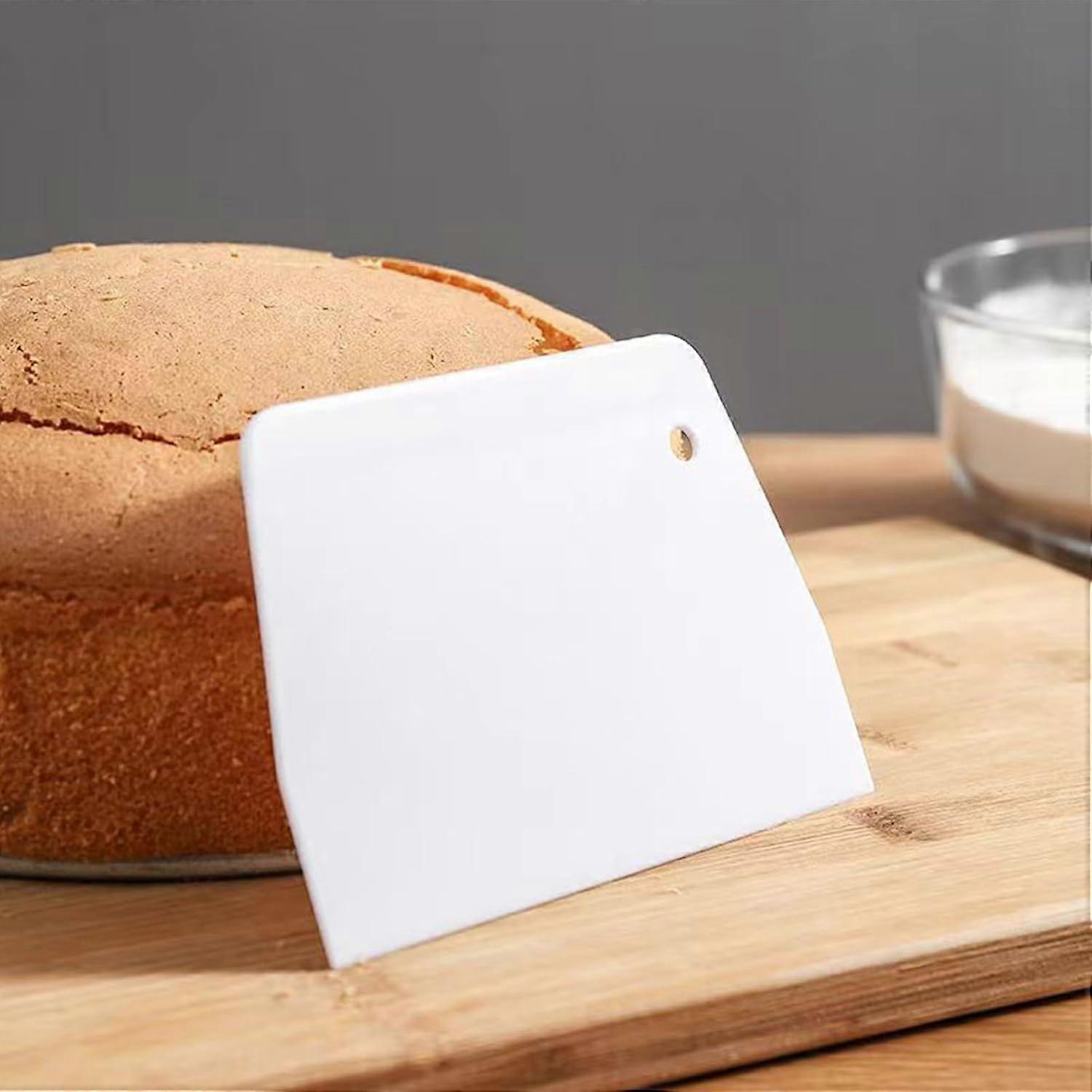 Dough Scraper Flexible Plastic Bench Scraper with Hanging Hole Multipurpose Baking Tool for Kitchen