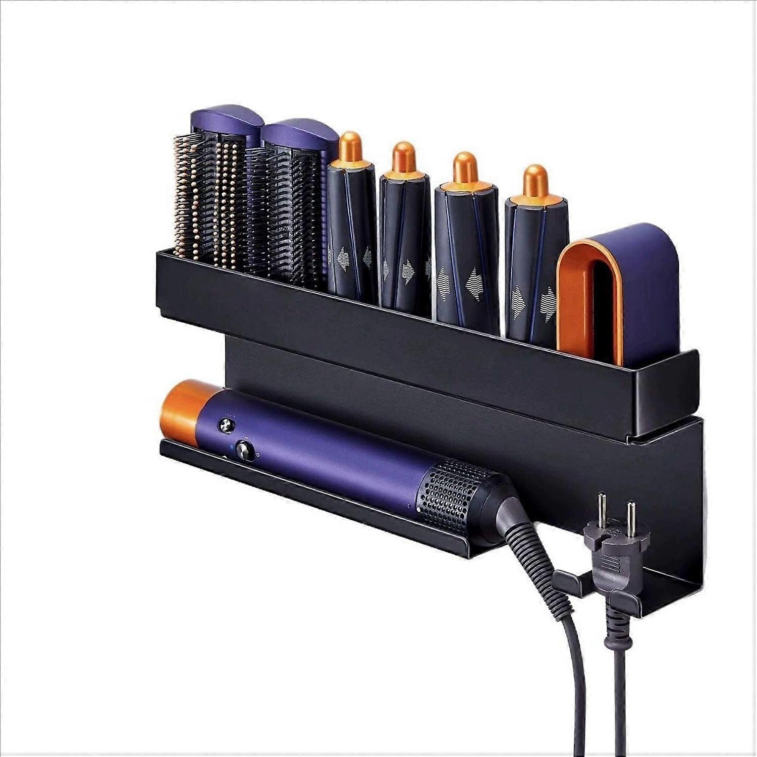 Holder for Dyson Airwrap Wall Mounted Storage Organizer with Attachments Slots for Bathroom Use