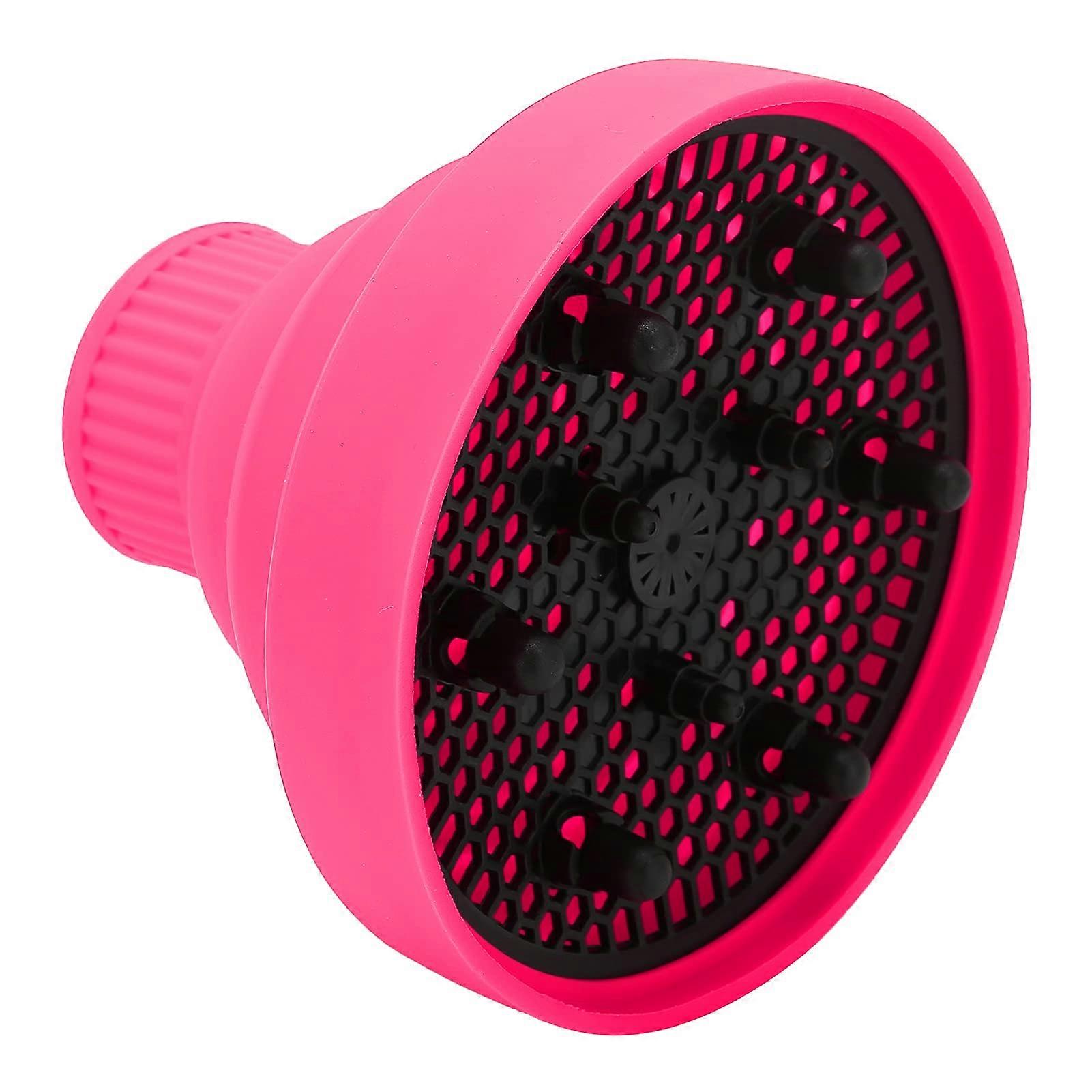 Universal Hair Dryer Diffuser Attachment, Silicone for Curls, Pink, Fits 1.62in Diameter