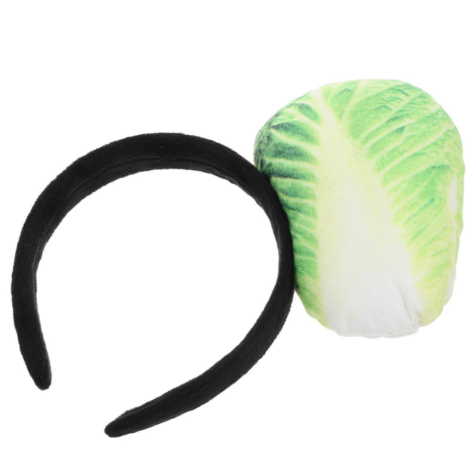 Novelty Headband with Realistic Cabbage Design, Funny Vegetable Costume Accessory for Parties
