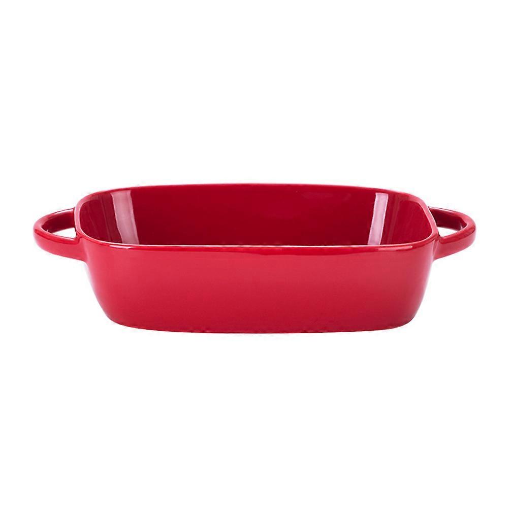 Ceramics Baking Tray for Baking Use Red Creative Kitchen Supplies