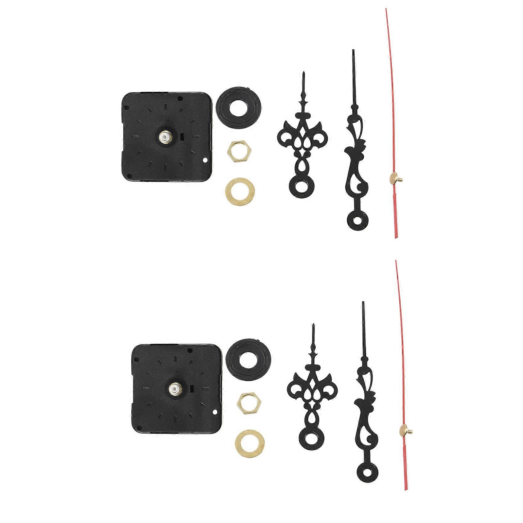 2X Quartz Clock Movement Mechanism Module Repair DIY Kit with Hands