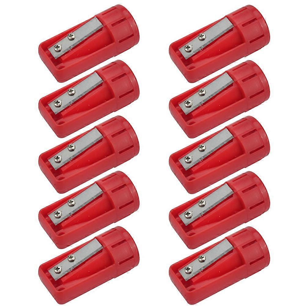 Carpenter'S Pencil Sharpener Red Single Hole Pencil Sharpener Plastic Pencil Sharpener Wood Pencil Sharpener