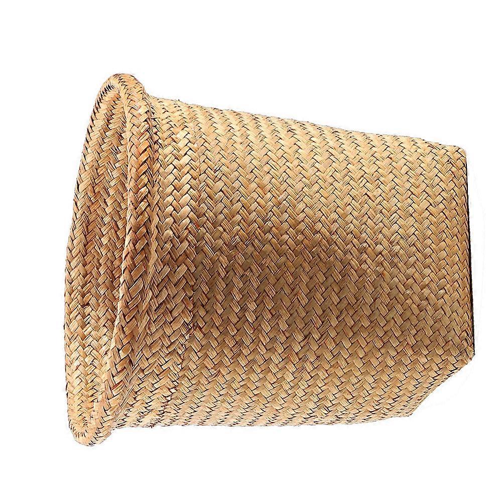 Natural Straw Laundry Baskets Creative Storage Organizer For Dirty Clothes 1Set
